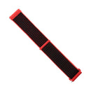 For Fitbit Versa / Versa 2 Nylon Watch Band with Hook and Loop Fastener(Black Red)