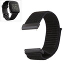 For Fitbit Versa / Versa 2 Nylon Watch Band with Hook and Loop Fastener(Black)
