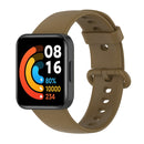 For Xiaomi Redmi Watch 2 Solid Color Silicone Strap Watch Band(Light Coffee)