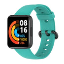 For Xiaomi Redmi Watch 2 Solid Color Silicone Strap Watch Band(Cyan)