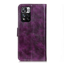 For Xiaomi Redmi Note 11 Pro / Redmi Note 11 Pro+ 5G / Mi 11i Retro Crazy Horse Texture Horizontal Flip Leather Phone Case with Holder & Card Slots & Photo Frame & Wallet(Purple)