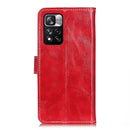 For Xiaomi Redmi Note 11 Pro / Redmi Note 11 Pro+ 5G / Mi 11i Retro Crazy Horse Texture Horizontal Flip Leather Phone Case with Holder & Card Slots & Photo Frame & Wallet(Red)