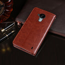 For Nokia C30 idewei Crazy Horse Texture Leather Phone Case with Holder & Card Slots & Wallet(White)