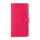 For vivo Y33s idewei Crazy Horse Texture Leather Phone Case with Holder & Card Slots & Wallet(Rose Red)
