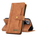 For Xiaomi Redmi Note 10 Pro 4G / Note 10 Pro Max Copper Buckle Horizontal Flip Leather Phone Case(Brown)