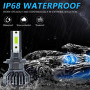 1 Pair F2 H7 DC9-23V / 24W / 8000K / 2500LM IP67 Car LED 3570 Lamp Beads Headlight(Ice Blue Light)