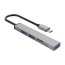 ORICO AH-12F 4 In 1 Type-C / USB-C to USB 3.0 HUB Docking Station(Grey)