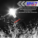 1 Pair F7 9005 DC9-36V / 22W / 2200LM IP67 Car LED COB Lamp Beads Headlight(6000K White Light)