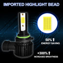 1 Pair F7 9006 DC9-36V / 22W / 2200LM IP67 Car LED COB Lamp Beads Headlight(6000K White Light)