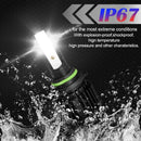 1 Pair F7 9006 DC9-36V / 22W / 2200LM IP67 Car LED COB Lamp Beads Headlight(6000K White Light)
