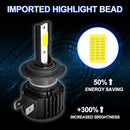1 Pair F7 H7 DC9-36V / 22W / 2200LM IP67 Car LED COB Lamp Beads Headlight(6000K White Light)