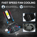 1 Pair F7 H7 DC9-36V / 22W / 2200LM IP67 Car LED COB Lamp Beads Headlight(6000K White Light)