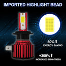 1 Pair F7 H7 DC9-36V / 22W / 2200LM IP67 Car LED COB Lamp Beads Headlight(8000K Ice Blue Light)
