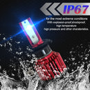 1 Pair F7 H7 DC9-36V / 22W / 2200LM IP67 Car LED COB Lamp Beads Headlight(8000K Ice Blue Light)