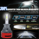 1 Pair F10 H3 DC9-23V / 24W / 2500LM / 6000K IP67 Car LED 3570 Lamp Beads Headlight(White Light)