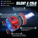 1 Pair F10 H11 DC9-23V / 24W / 2500LM / 6000K IP67 Car LED 3570 Lamp Beads Headlight(White Light)