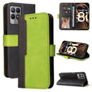For OPPO Realme 8i Business Stitching-Color Horizontal Flip PU Leather Phone Case(Green)