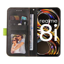 For OPPO Realme 8i Business Stitching-Color Horizontal Flip PU Leather Phone Case(Green)