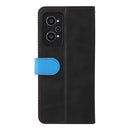 For OPPO Realme GT Neo2 Business Stitching-Color Horizontal Flip PU Leather Phone Case(Blue)