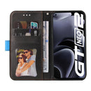 For OPPO Realme GT Neo2 Business Stitching-Color Horizontal Flip PU Leather Phone Case(Blue)