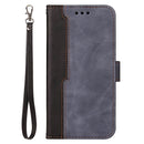 For OPPO Realme GT Neo2 Business Stitching-Color Horizontal Flip PU Leather Phone Case(Gray)