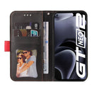 For OPPO Realme GT Neo2 Business Stitching-Color Horizontal Flip PU Leather Phone Case(Red)