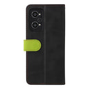 For OPPO Realme GT Neo2 Business Stitching-Color Horizontal Flip PU Leather Phone Case(Green)