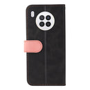 For Huawei nova 8i / Honor 50 Lite 5G Business Stitching-Color Horizontal Flip PU Leather Phone Case(Pink)