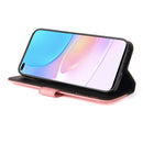 For Huawei nova 8i / Honor 50 Lite 5G Business Stitching-Color Horizontal Flip PU Leather Phone Case(Pink)