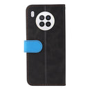 For Huawei nova 8i / Honor 50 Lite 5G Business Stitching-Color Horizontal Flip PU Leather Phone Case(Blue)
