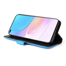 For Huawei nova 8i / Honor 50 Lite 5G Business Stitching-Color Horizontal Flip PU Leather Phone Case(Blue)
