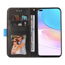 For Huawei nova 8i / Honor 50 Lite 5G Business Stitching-Color Horizontal Flip PU Leather Phone Case(Blue)