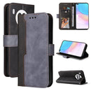 For Huawei nova 8i / Honor 50 Lite 5G Business Stitching-Color Horizontal Flip PU Leather Phone Case(Gray)