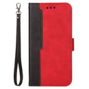 For Huawei nova 8i / Honor 50 Lite 5G Business Stitching-Color Horizontal Flip PU Leather Phone Case(Red)