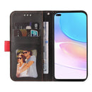 For Huawei nova 8i / Honor 50 Lite 5G Business Stitching-Color Horizontal Flip PU Leather Phone Case(Red)