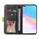 For Huawei nova 8i / Honor 50 Lite 5G Business Stitching-Color Horizontal Flip PU Leather Phone Case(Green)