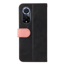 For Huawei nova 9 / Honor 50 5G Business Stitching-Color Horizontal Flip PU Leather Phone Case(Pink)
