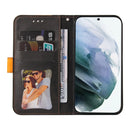 For Samsung Galaxy S22 UItra 5G Business Stitching-Color Horizontal Flip PU Leather Phone Case(Orange)