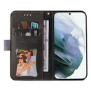 For Samsung Galaxy S22 UItra 5G Business Stitching-Color Horizontal Flip PU Leather Phone Case(Gray)