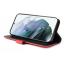 For Samsung Galaxy S22 UItra 5G Business Stitching-Color Horizontal Flip PU Leather Phone Case(Red)