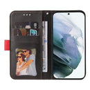 For Samsung Galaxy S22 UItra 5G Business Stitching-Color Horizontal Flip PU Leather Phone Case(Red)