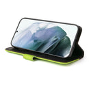 For Samsung Galaxy S22 UItra 5G Business Stitching-Color Horizontal Flip PU Leather Phone Case(Green)