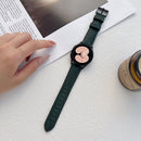 22mm Crazy Horse Texture Frosted Leather Strap Watch Band(Green)