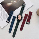 22mm Crazy Horse Texture Frosted Leather Strap Watch Band(Green)