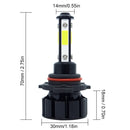1 Pair V6 9012 DC9-36V / 22W / 2200LM / 6000K IP68 Car LED COB Lamp Beads Headlight
