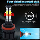 1 Pair V6 H11 DC9-36V / 22W / 2200LM / 6000K IP68 Car LED COB Lamp Beads Headlight