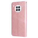 For Huawei nova 8i / Honor 50 Lite Calf Texture Zipper Horizontal Flip Leather Phone Case(Rose Gold)