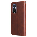 For Huawei nova 9 / Honor 50 5G Calf Texture Zipper Horizontal Flip Leather Phone Case(Brown)