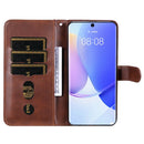 For Huawei nova 9 / Honor 50 5G Calf Texture Zipper Horizontal Flip Leather Phone Case(Brown)