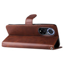 For Huawei nova 9 / Honor 50 5G Calf Texture Zipper Horizontal Flip Leather Phone Case(Brown)